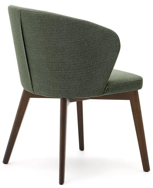 Tmavozelené čalúnené jedálenské kreslo Darice – Kave Home