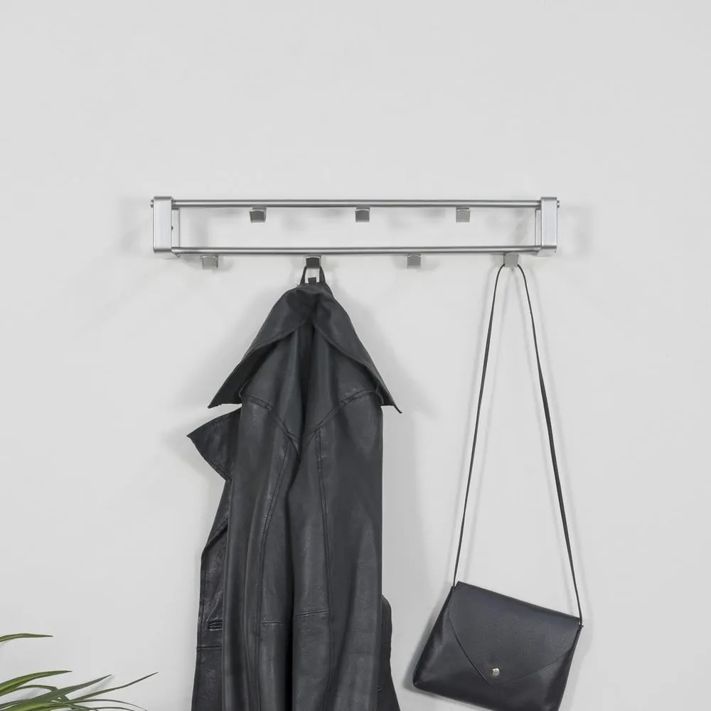 Kovový nástenný vešiak v striebornej farbe 60 cm Rex – Spinder Design