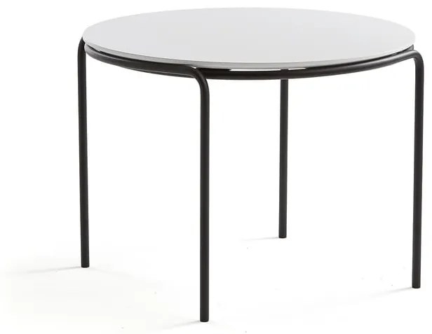 Konferenčný stolík ASHLEY, Ø770 x 530 mm, čierna, biela