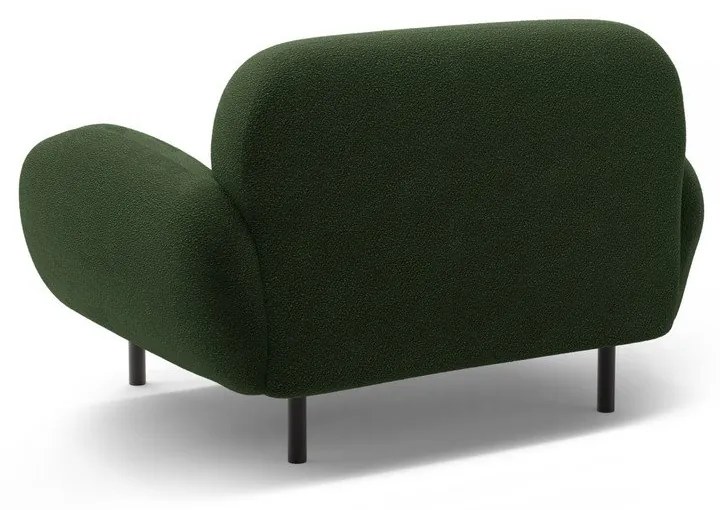 Zelené kreslo z textílie buklé Poppy – Micadoni