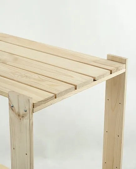 REGÁL DREVENÝ ROHOVÝ Maxi 3W+ 115x85x50 - BOROVICA