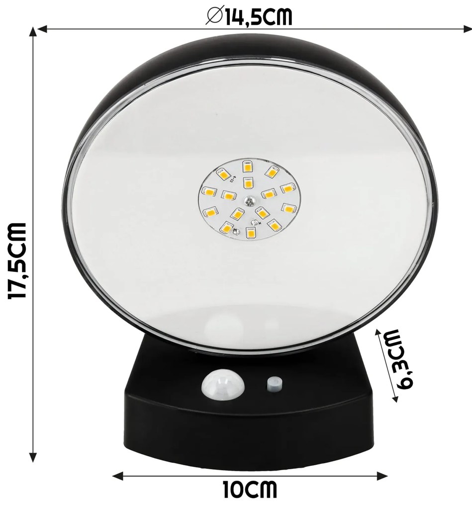 ECOLIGHT Solárne fasádne svietidlo LED s pohybovým senzorom