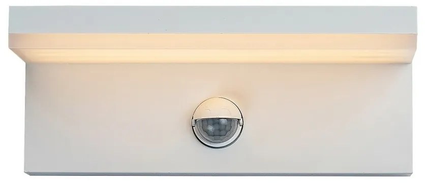 Rabalux 77116 vonkajšie nástenné LED svietidlo Zaragoza, so senzorom, 9W, IP54, biela