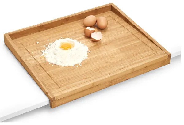 Zeller Present Krájacia doska, valček, bambusová so zarážkou, 50x40