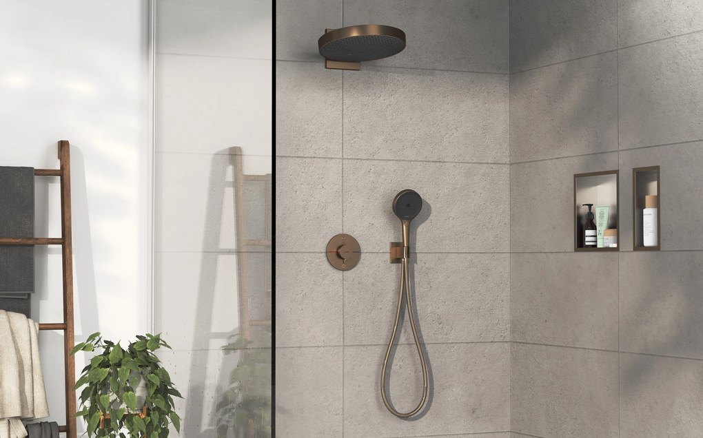 Hansgrohe ShowerSelect Comfort S, termostat pod omietku pre 2 spotrebiče, kartáčovaný čierny chróm, HAN-15554340