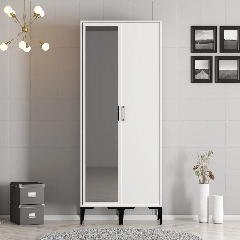 Šatníková skriňa Kiara RR (biela). Akcia -15%. Vlastná spoľahlivá doprava až k Vám domov. 1088545