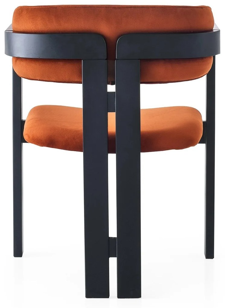 Jedálenská stolička CO Velvet z masívu škoricová/čierna