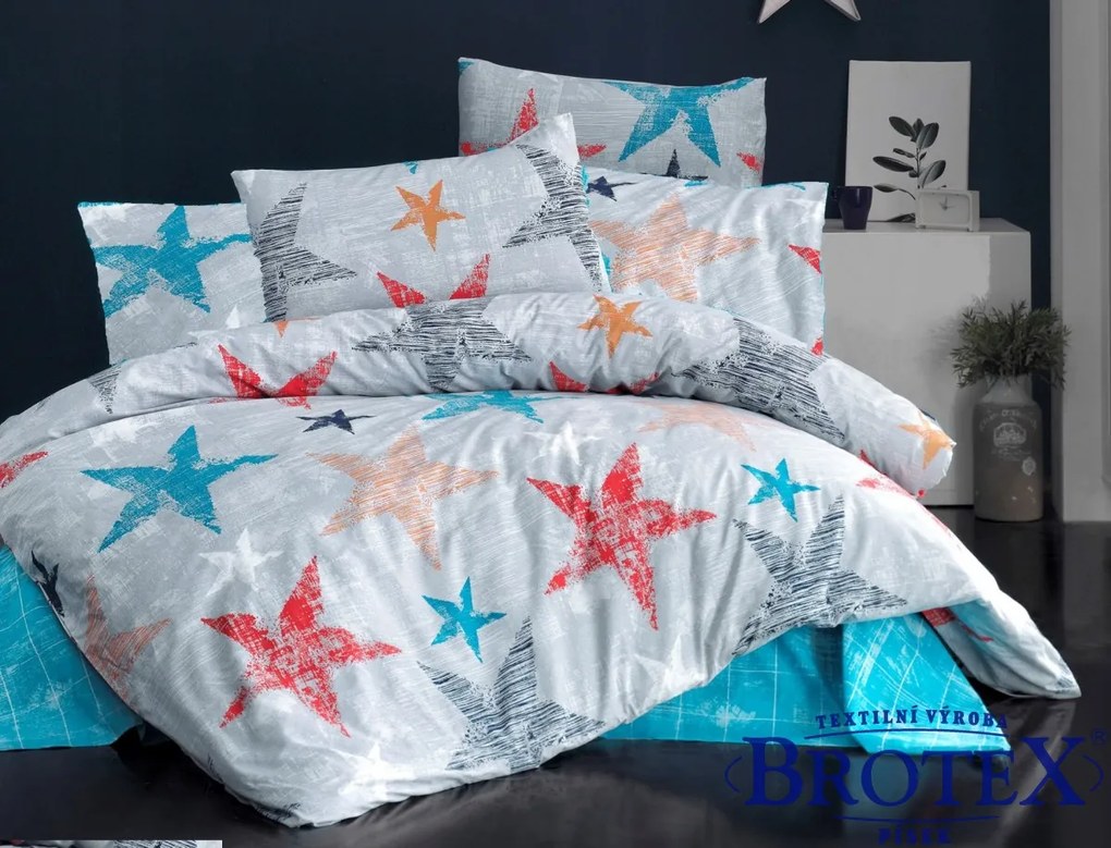 Brotex bavlnená obliečka Color Star 140x220/70x90 cm