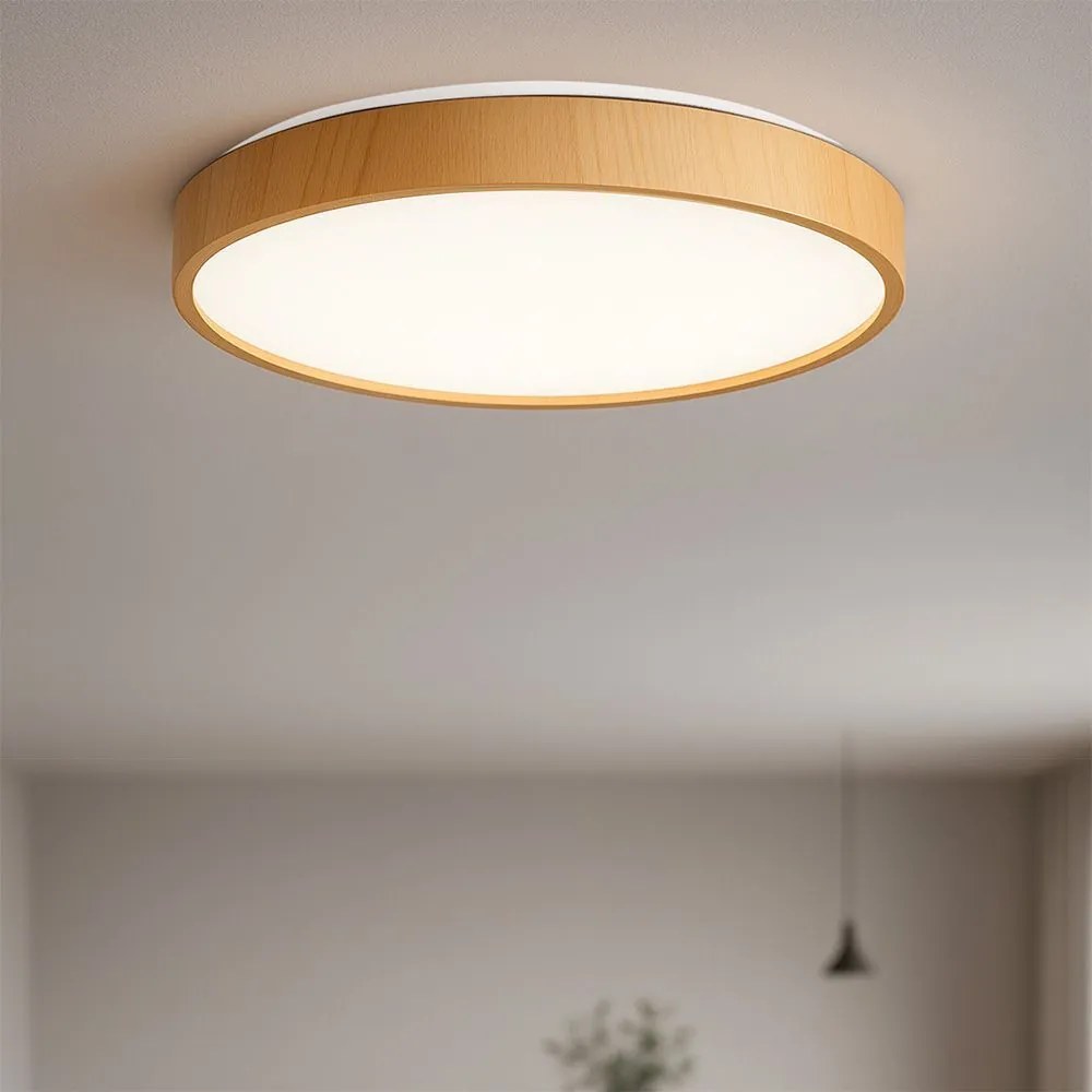 Toolight Toolight, LED stropné svietidlo 40cm, 24W, 4000lm, G116-C, prírodná hnedá-biela, OSW-06382
