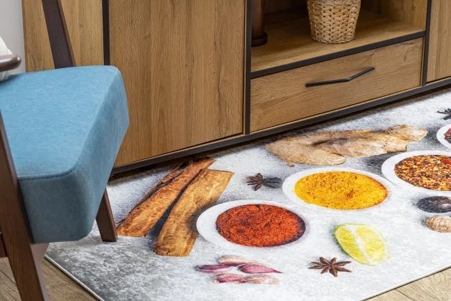 Protišmykový koberec / behúň ANDRE 3343 strieborný / béžový