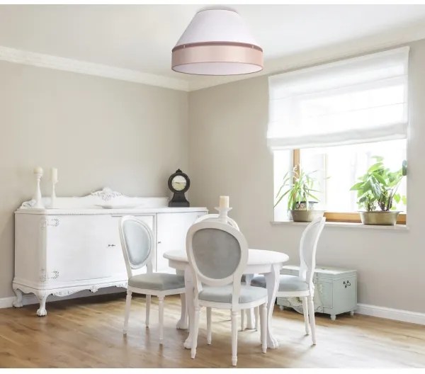 Duolla - Stropné svietidlo AVIGNON 3xE27/15W/230V pr. 60 cm biela/béžová