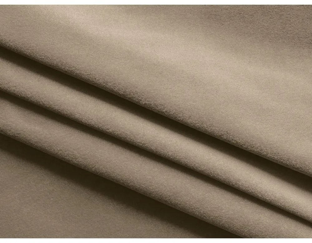 Svetlohnedá zamatová rozkladacia/s úložným priestorom pohovka 238 cm Kapua – Makamii