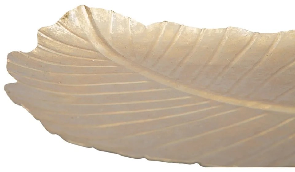 Dekorácia v zlatej farbe Mauro Ferretti Leaf, 35,5 × 23 cm