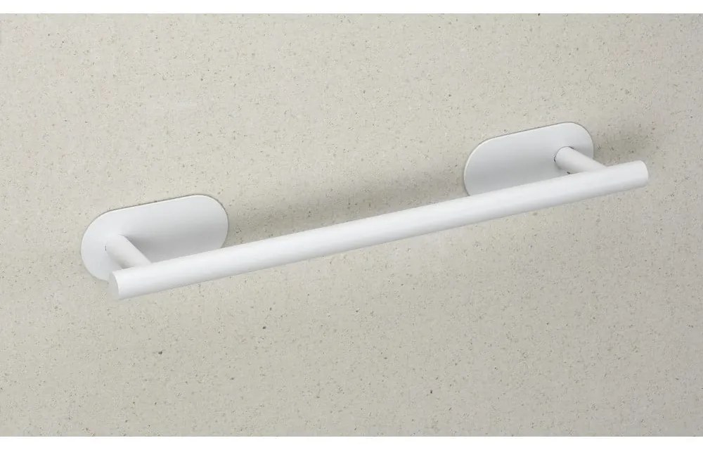 Biely samodržiaci držiak na uteráky z nehrdzavejúcej ocele Orea Uno – Wenko