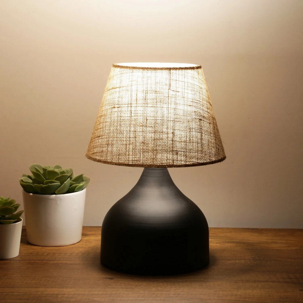 Stolní lampa Dara krémová/černá