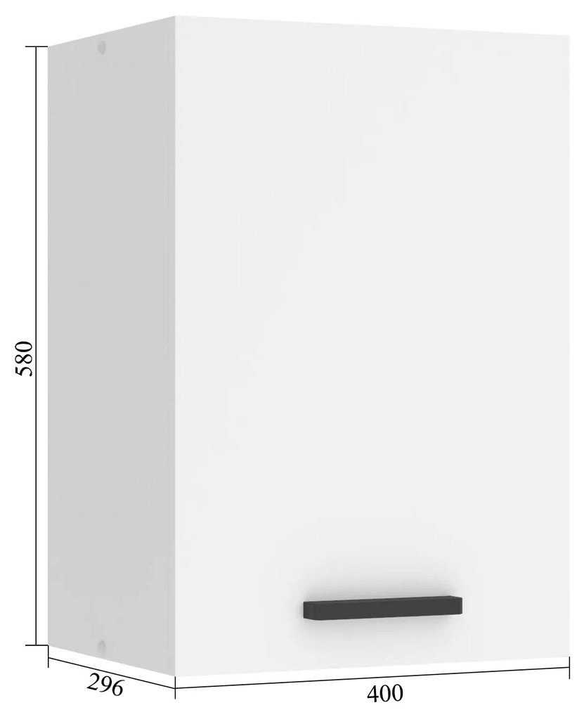 Kuchynská skrinka Belini Premium Full Version horná 40 cm šedý mat