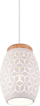 Luster Bidar, biely kov/drevo%