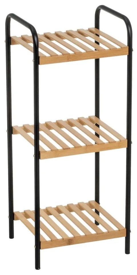 Bambusový regál v čierno-prírodnej farbe 30x75 cm – Casa Selección