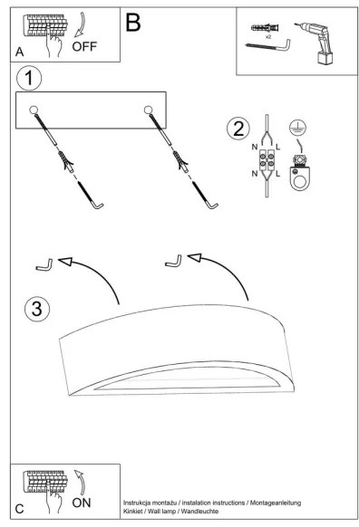 Sollux SL.0994 - Nástenné svietidlo ATENA 1xE27/60W/230V betón