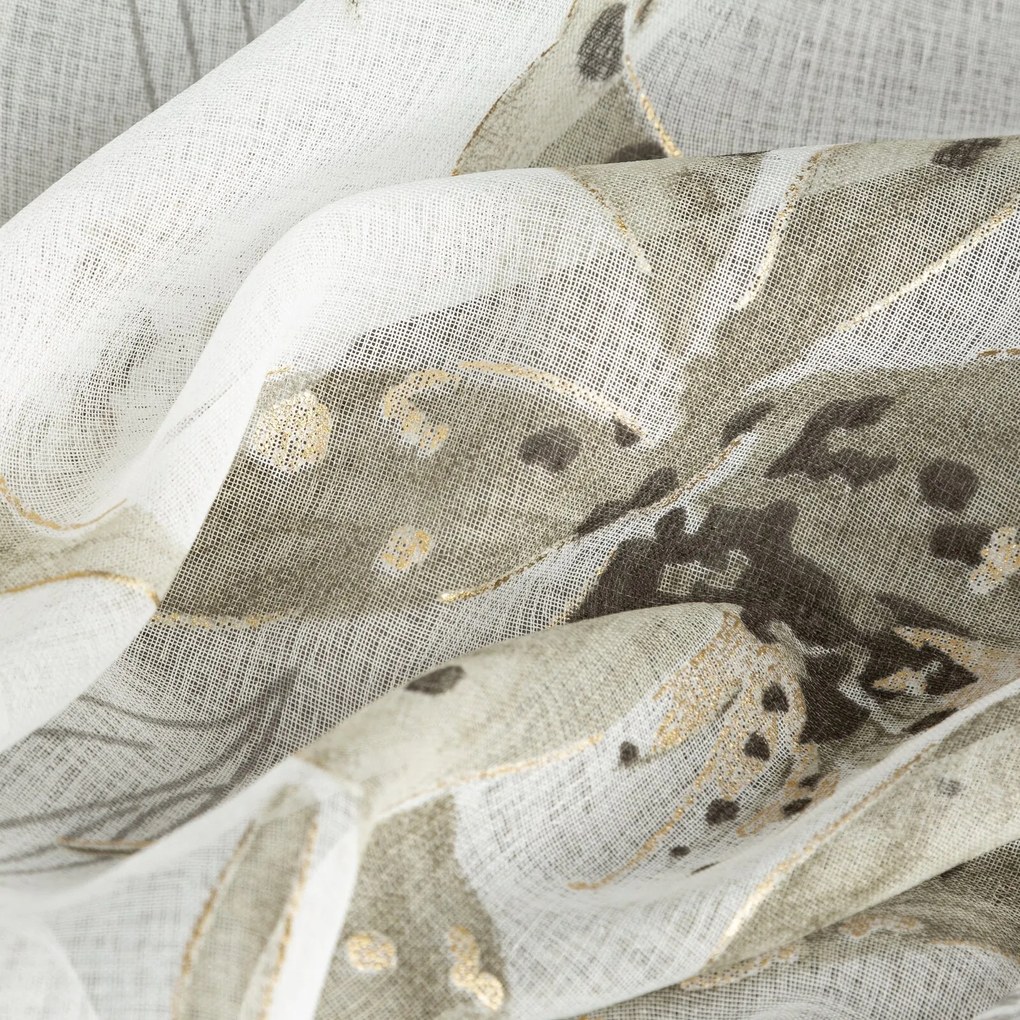 ZÁVES NA KRÚŽKOCH PATI 140X250 CM KVETY