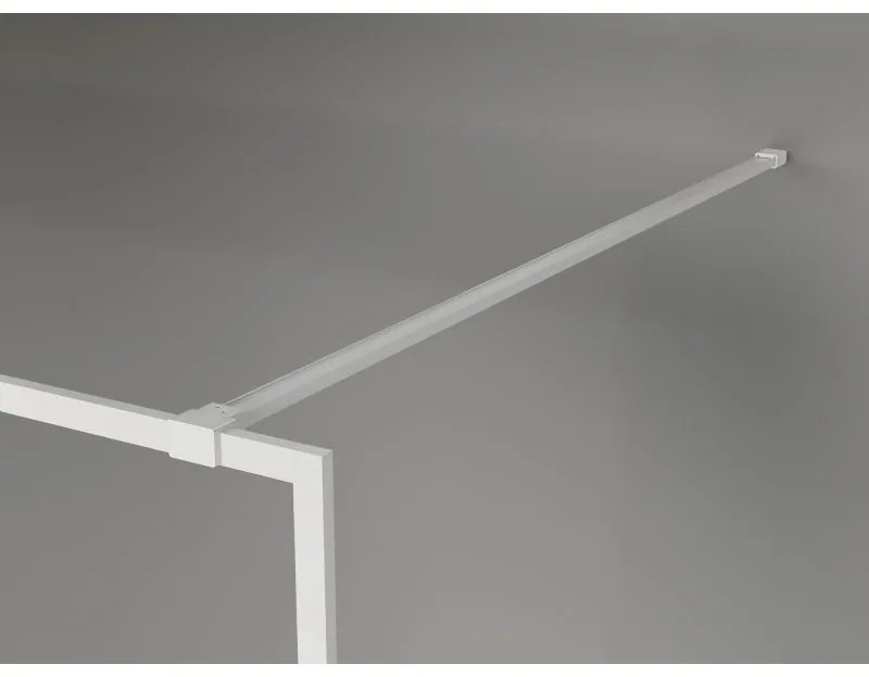 Mexen, Mexen Kioto-XF sprchová stena s rámom 90 x 202 cm, priehľadná 10 mm, biela - 800-090-104-20-00-X