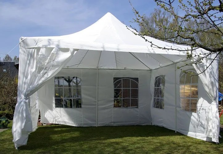 Garthen 411 Záhradný stan - biely, 4 x 4 m