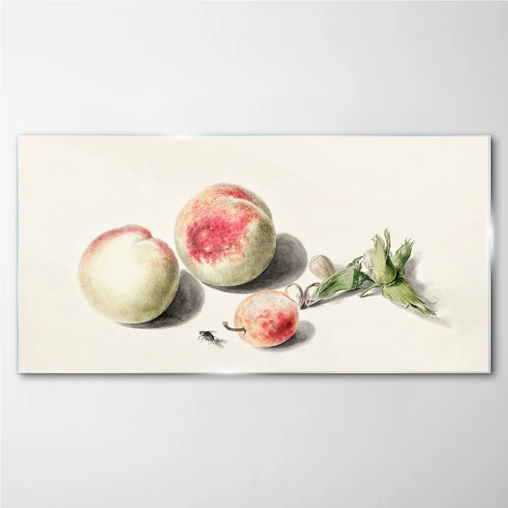 Obraz na skle Broskyňový ovocie