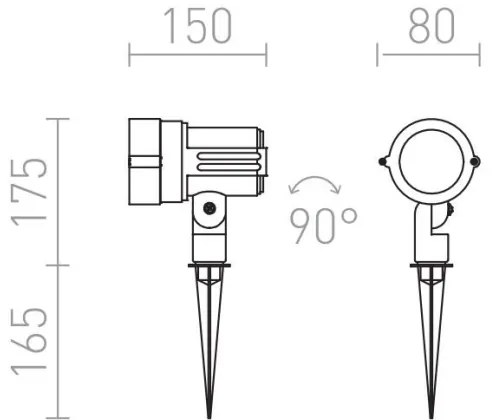 RED - Design Rendl - R10527 - LED Vonkajšie svietidlo GARY LED/10W/230V IP65 šedá