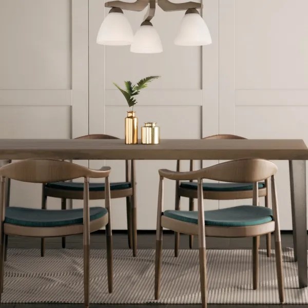 Prisadený luster ADRIANO 3xE27/60W/230V buk