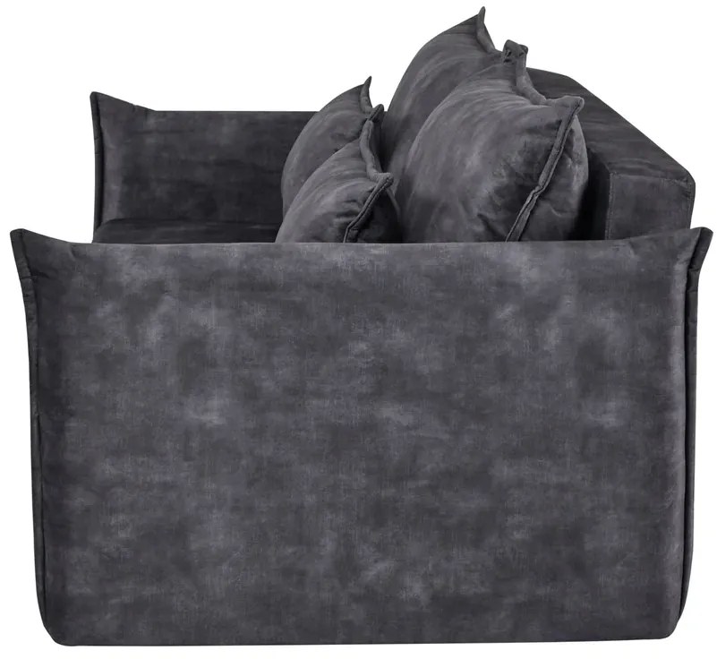 Rozkladacia pohovka APARTMENT 215 cm velvet sivá
