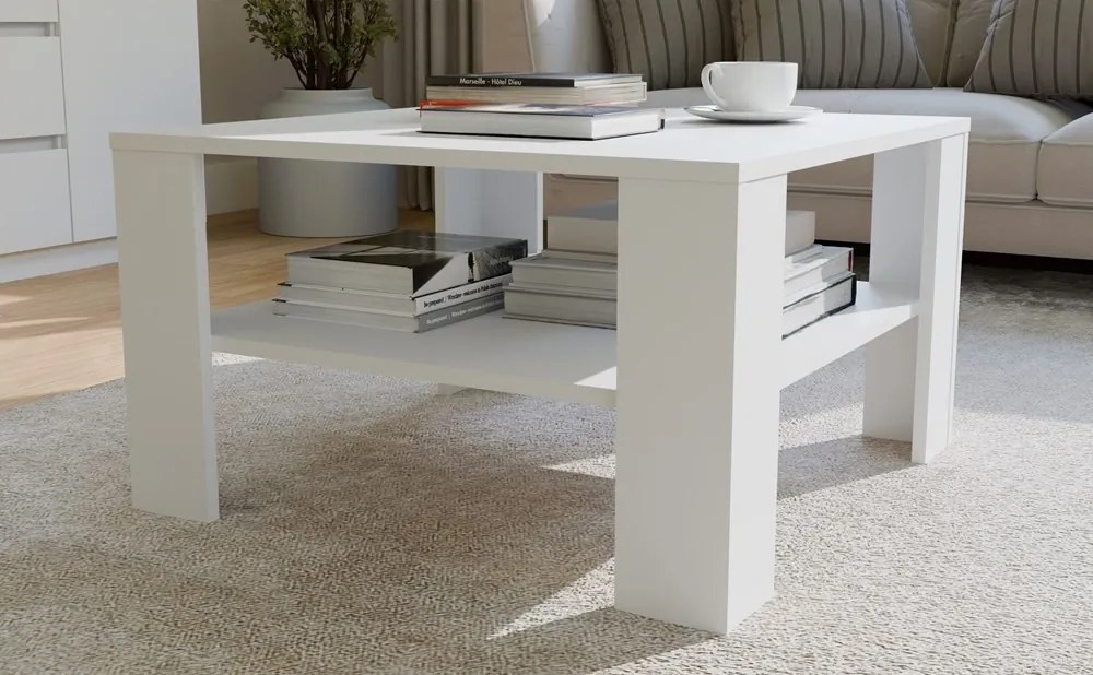 Konferenčný stolík Square 68 cm biely