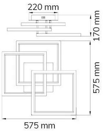 Wofi 9531.03.54.7000 - LED Stmievateľný prisadený luster VISO LED/40W/230V