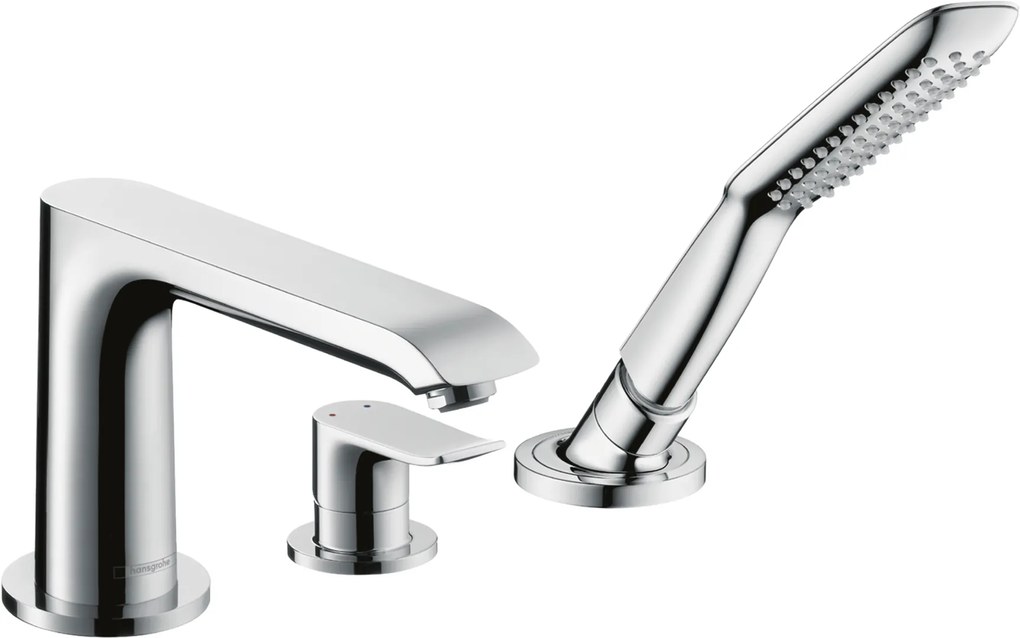 Hansgrohe Metris New, batéria na okraj vane, 3-otvorová inštalácia, chrómová, HAN-31190000