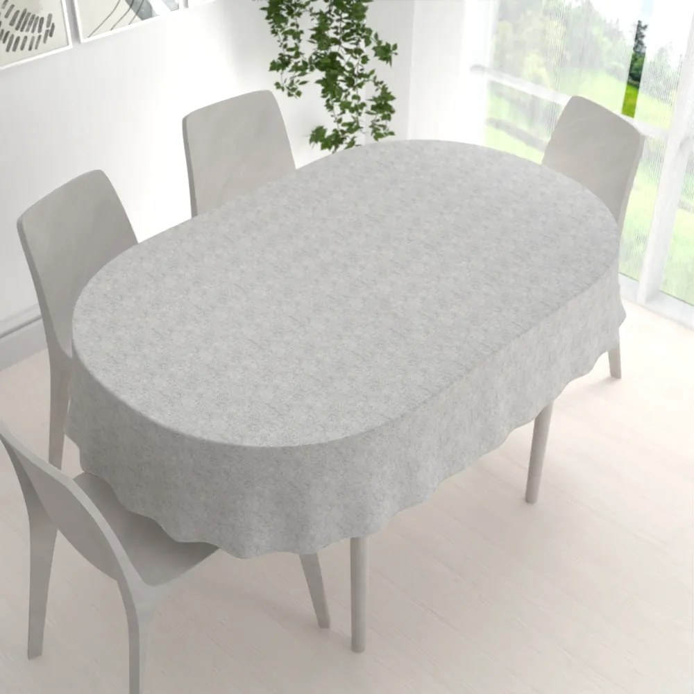 Biante Dekoračný oválny obrus PML-118 Sivá režná 50x100 cm