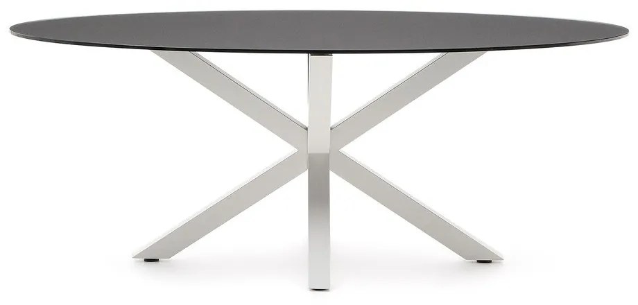 Jedálenský stôl so sklenenou doskou 100x200 cm Argo – Kave Home