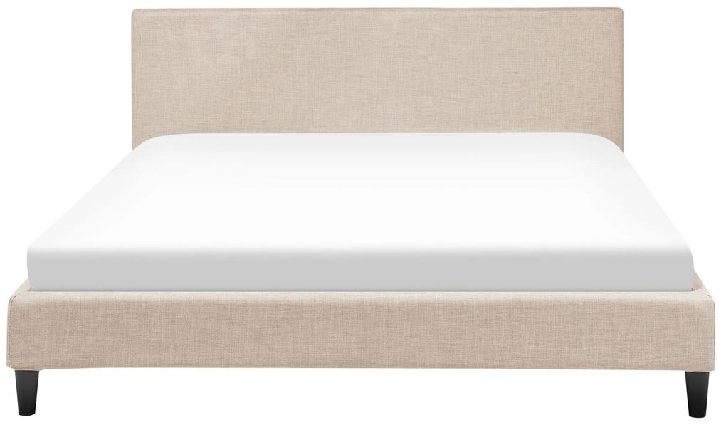 Čalúnená posteľ 160 x 200 cm béžová FITOU Beliani