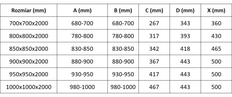 Mexen Exo, posuvný štvorcový sprchový kút 100 x 100 cm, číre sklo, zlatá, 8111-100-100-50-00