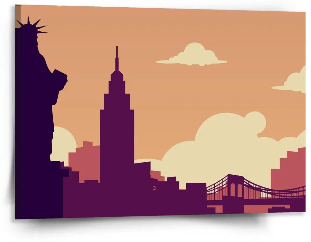 Sablio Obraz New York Socha slobody Art - 150x110 cm
