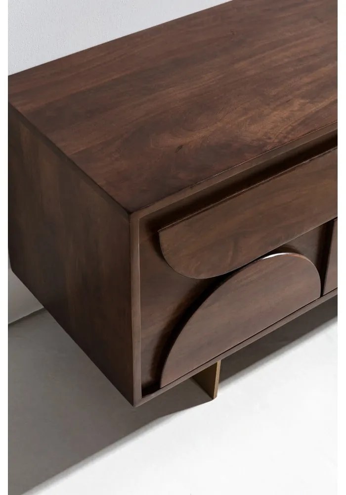 Hnedý TV stolík z mangového dreva 145x55x40 cm Trisha – MOME