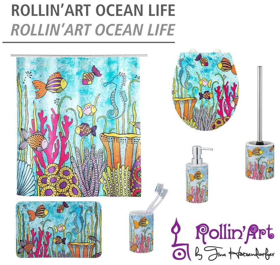 Textilná kúpeľňová predložka 45x70 cm Rollin'Art Ocean Life - Wenko