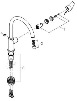 GROHE 31367001 - Drezová batéria BAUEDGE 332 mm lesklý chróm