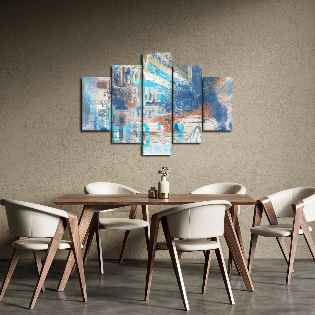 Obraz - Zrodený na jazdu, modré tóny (150x105 cm)