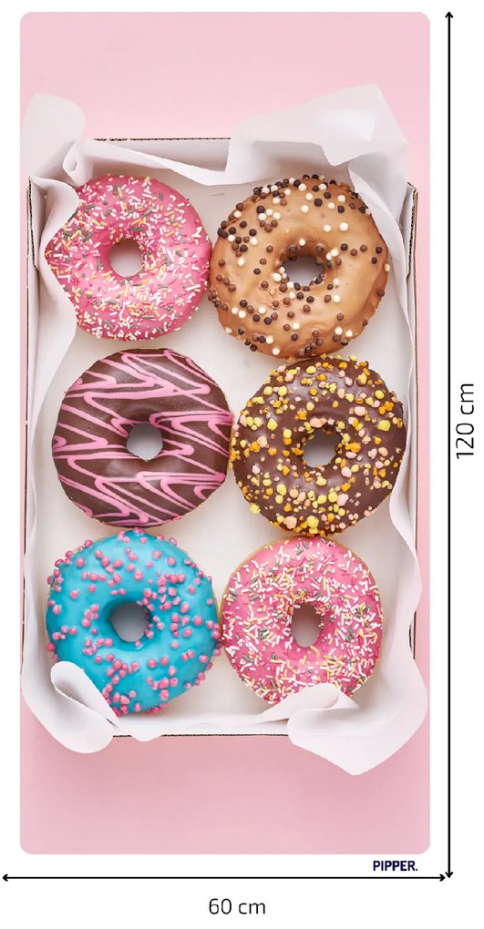 PIPPER. Samolepiaca textilná tapeta - Donuts 2