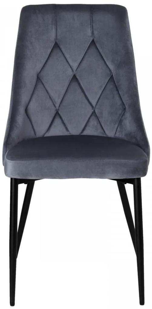 Čalouněná židle LINCOLN samet šedá