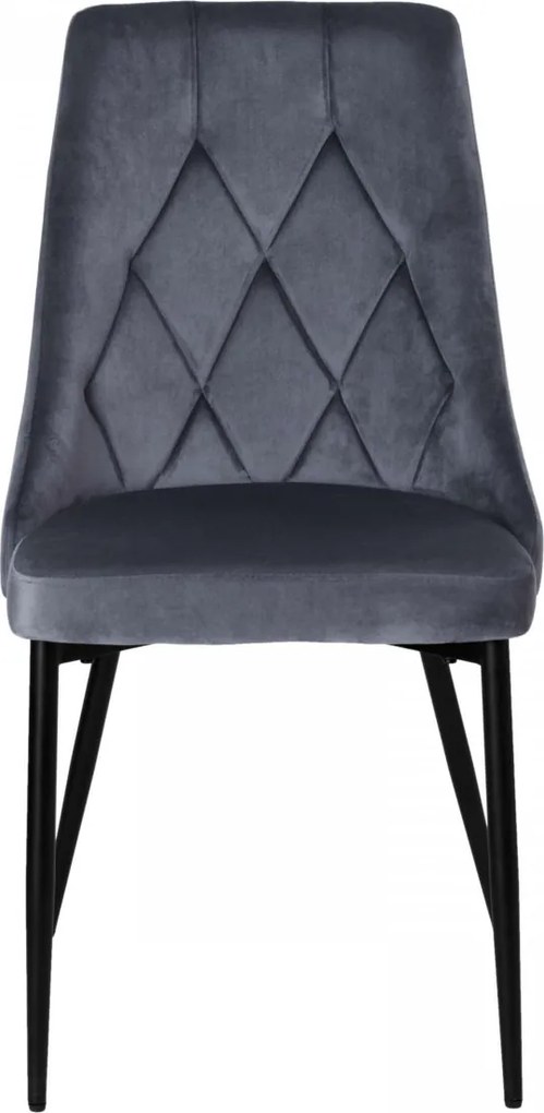 Čalúnená stolička LINCOLN zamat sivá