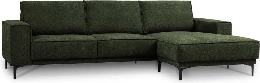 Zelená ženilková rohová pohovka (pravý roh/s leňoškou) Copenhagen – Scandic