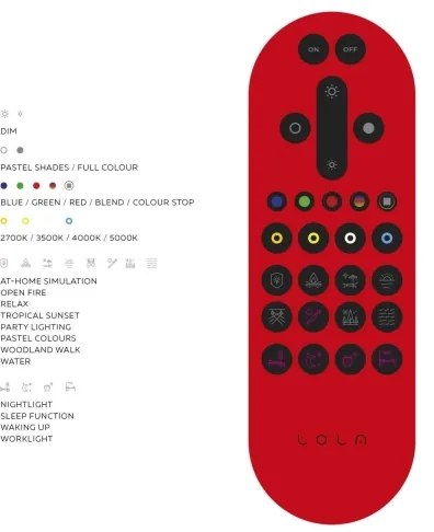 JUST LIGHT. 16266-55 -LED RGB Stm. stropné svietidlo LOLA WAVE LED/30W/230V + DO