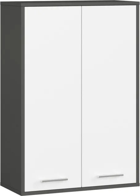 Kúpeľňová skrinka FIN H934 W64 2D grafitová / biela