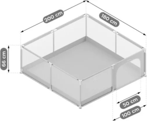 Detská ohrádka Cozy 28 sivá