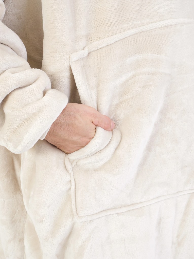 Baránková mikina mikroplyš – Laura prírodná veľkosť L